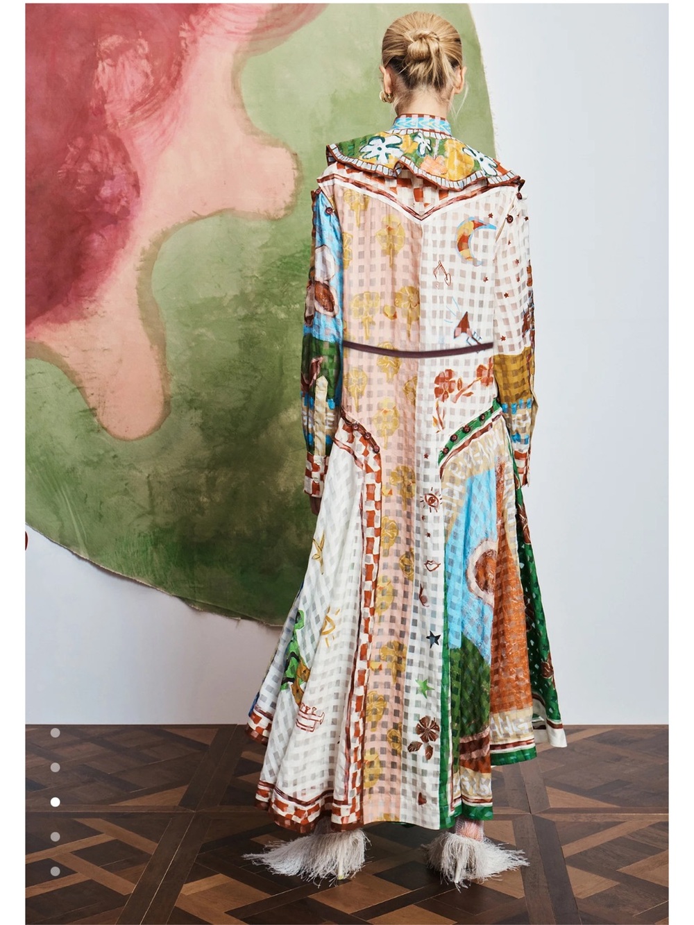 Alemais Multicolor Patchwork Maxi Shirtdress - Picture 2 of 4